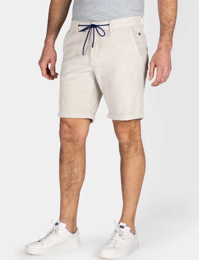 New zealand katoenen korte broek rib effen beige