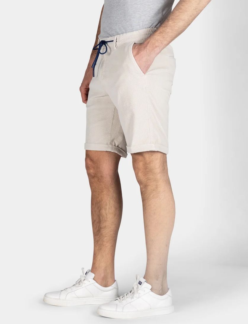 New zealand katoenen korte broek rib effen beige