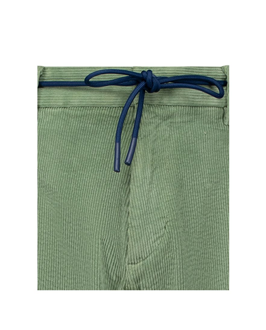 NZA korte broek rib stof effen groen normale fit katoen