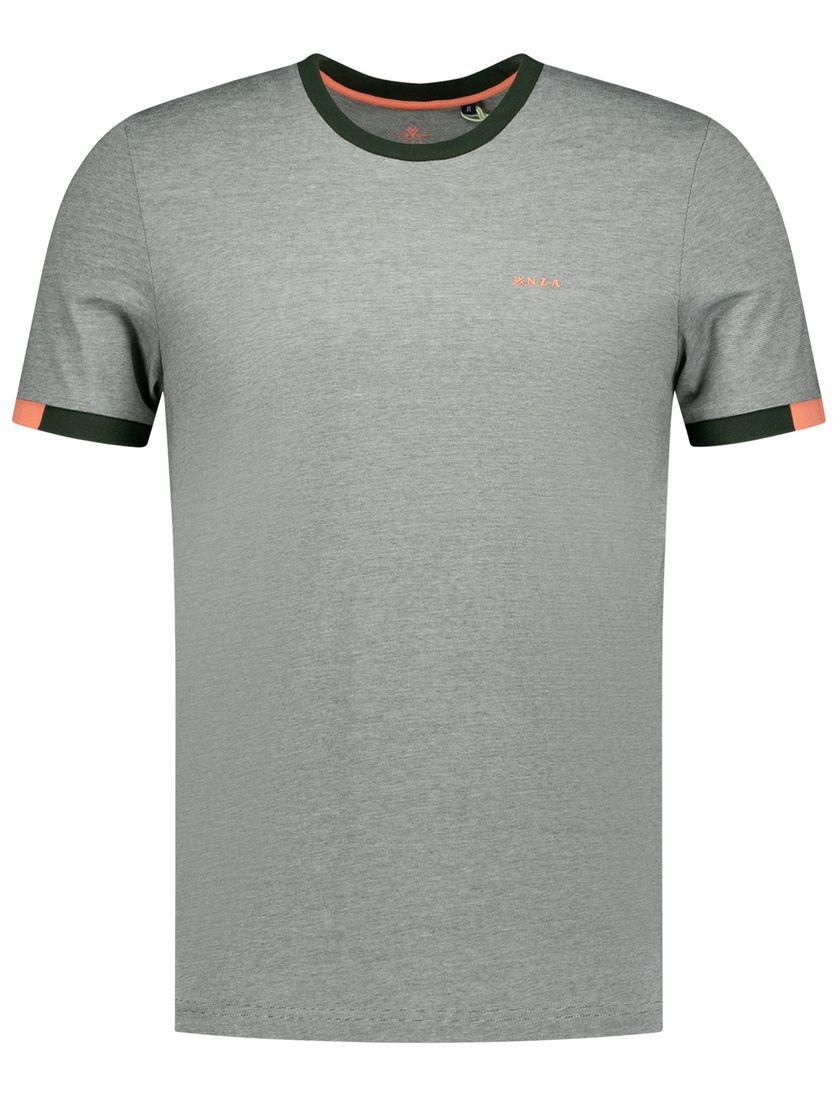 New Zealand t-shirt groen gemeleerd normale fit