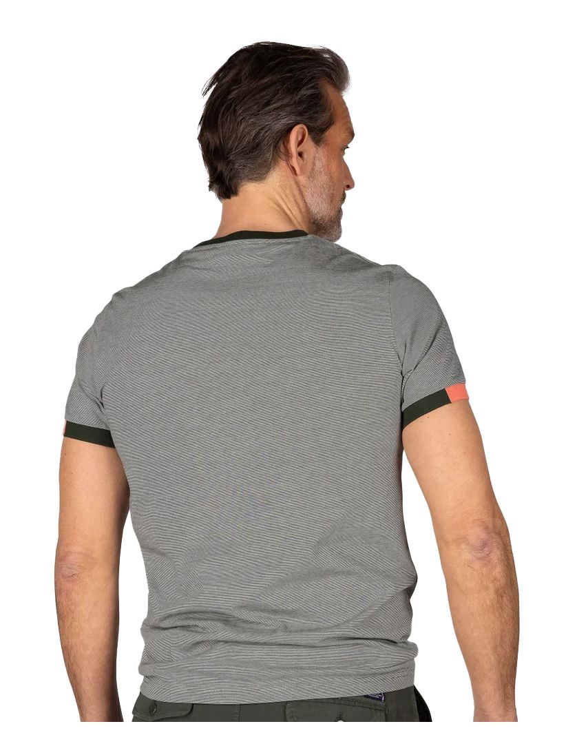 New Zealand t-shirt groen gemeleerd normale fit