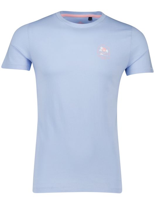 N.Z.A. polo classic army t-shirt lichtblauw effen