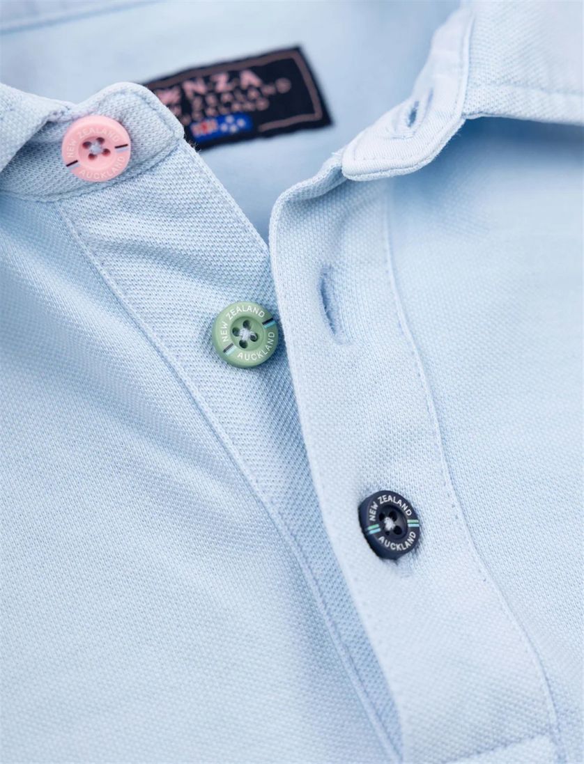 NZA poloshirt effen lichtblauw normale fit