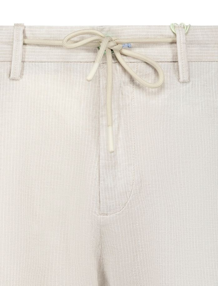 NZA korte broek Stripe creme elastische band normale fit