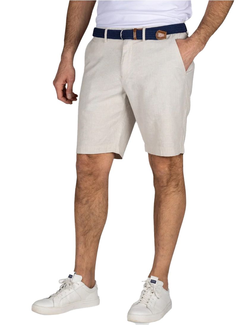 New Zealand korte broek gestreept creme normale fit