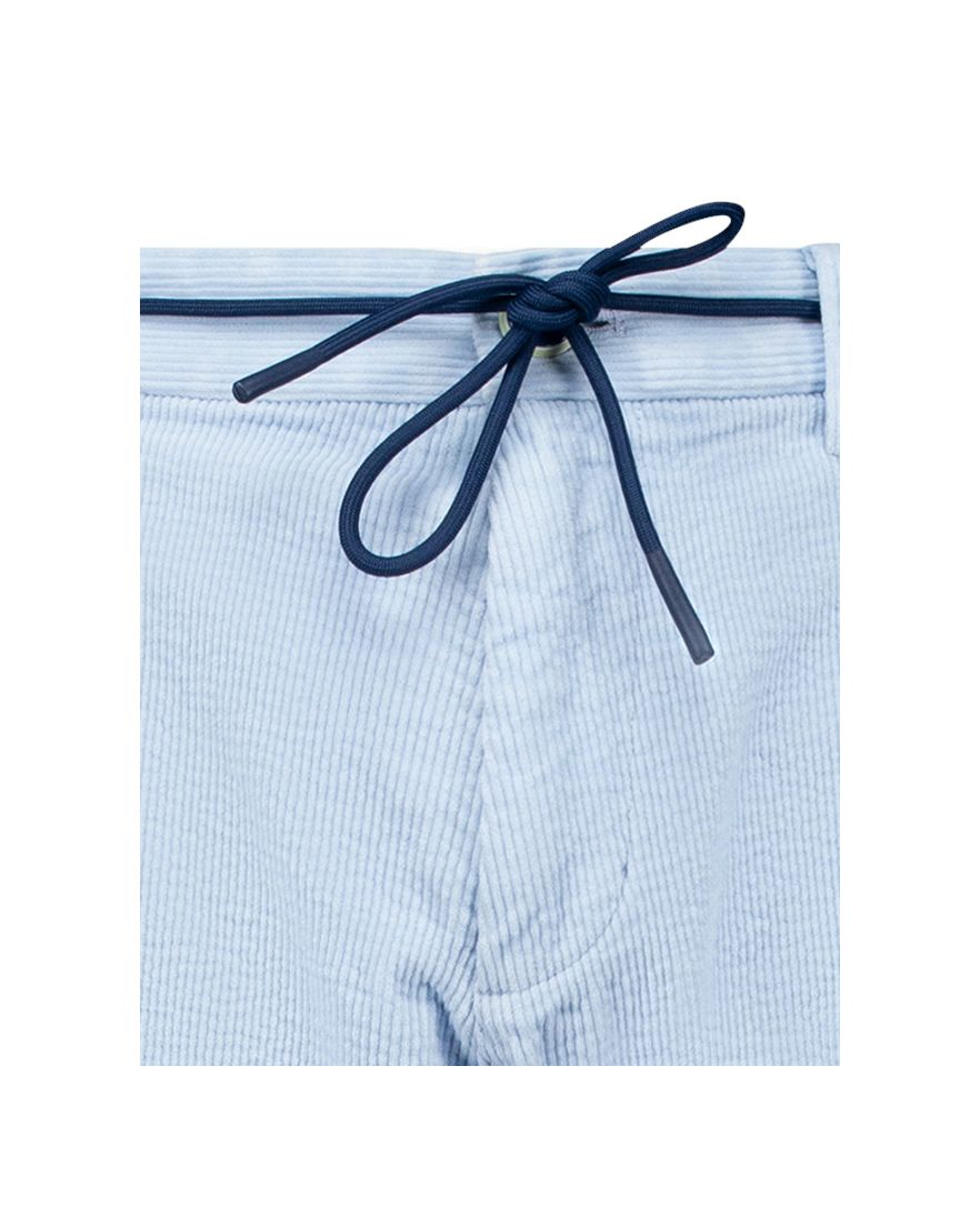 New Zealand katoenen korte broek effen lichtblauw rib