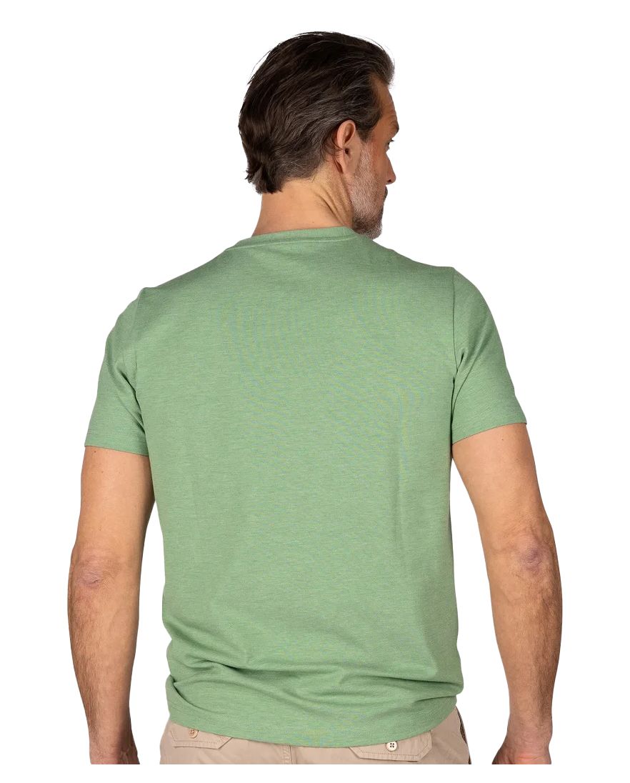 New Zealand t-shirt Jared effen groen normale fit