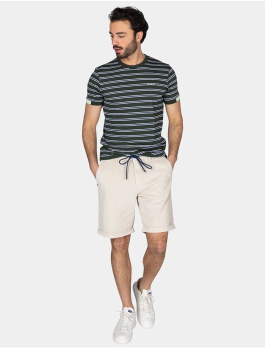 NZA t-shirt groen gestreept Noel