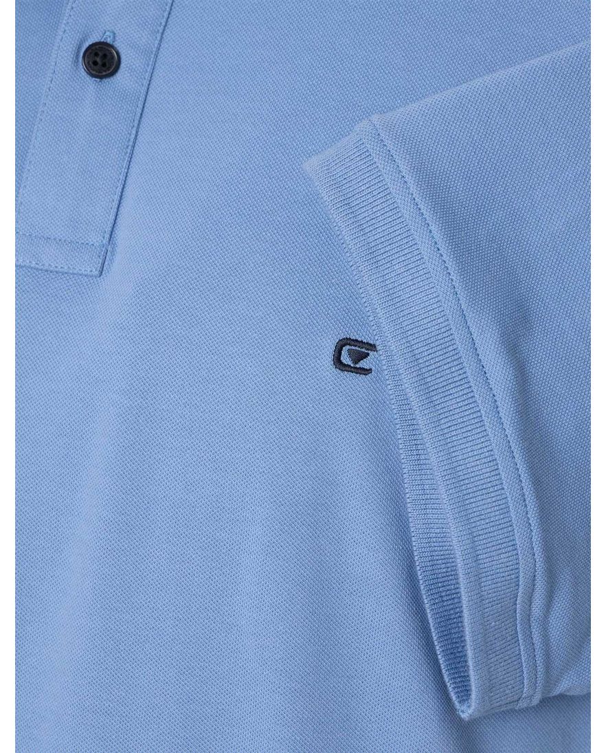 Casa Moda polo blauw katoen 3 knoops