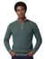 Casa Moda half zip effen trui groen katoen wijde fit