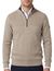 katoenen Casa Moda half zip beige trui wijde fit