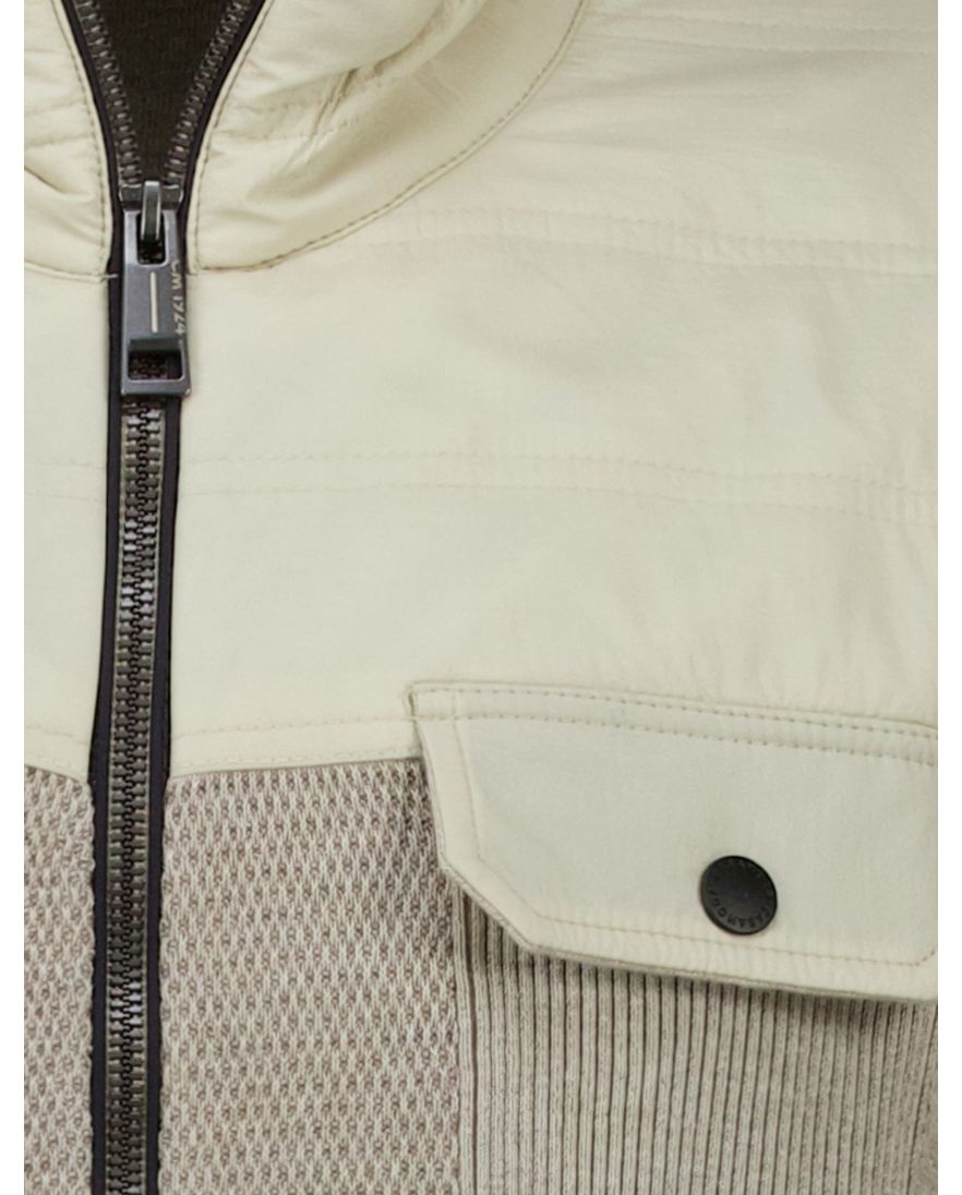 Casa Moda vest beige met dubbele borstzak