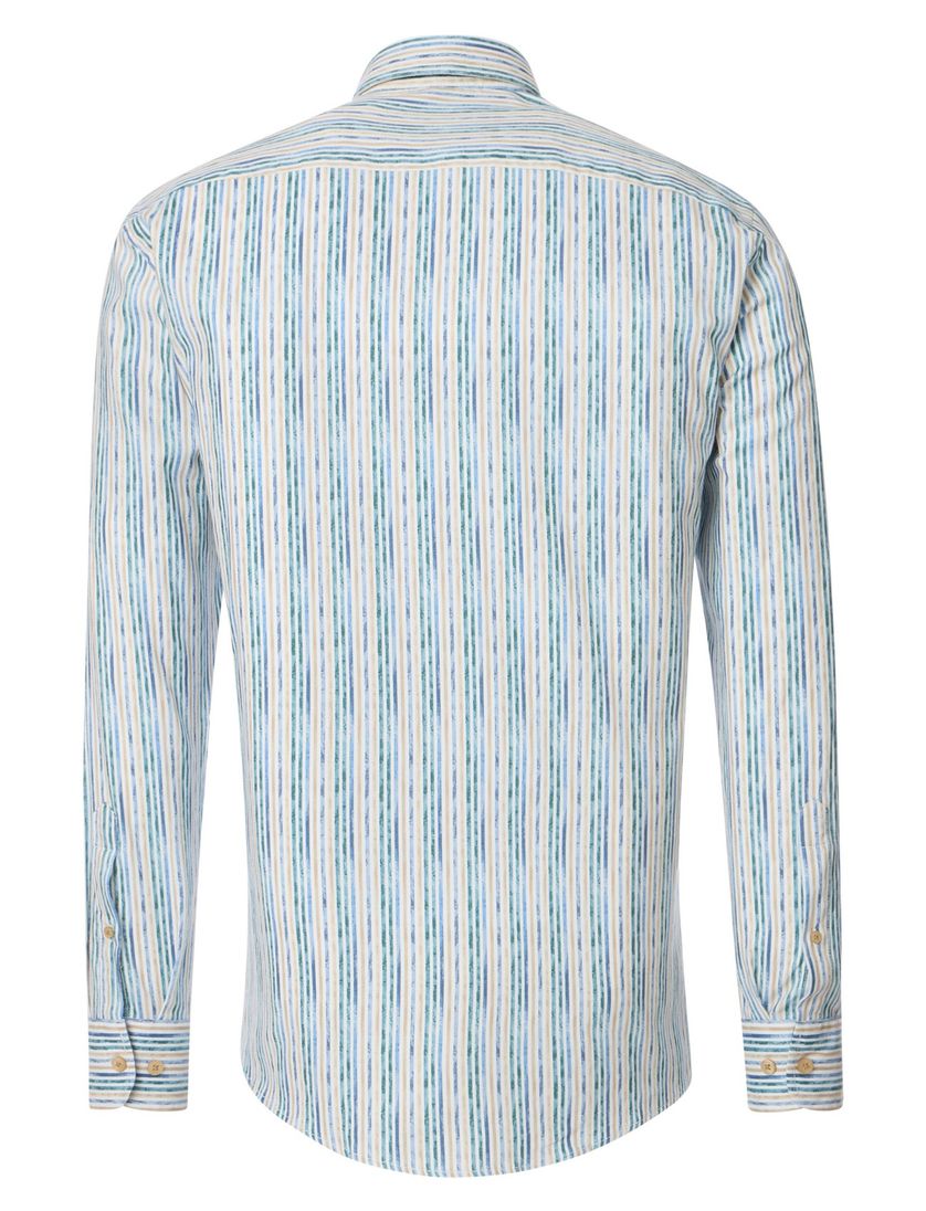 Casa Moda katoenen overhemd gestreept blauw wijde fit