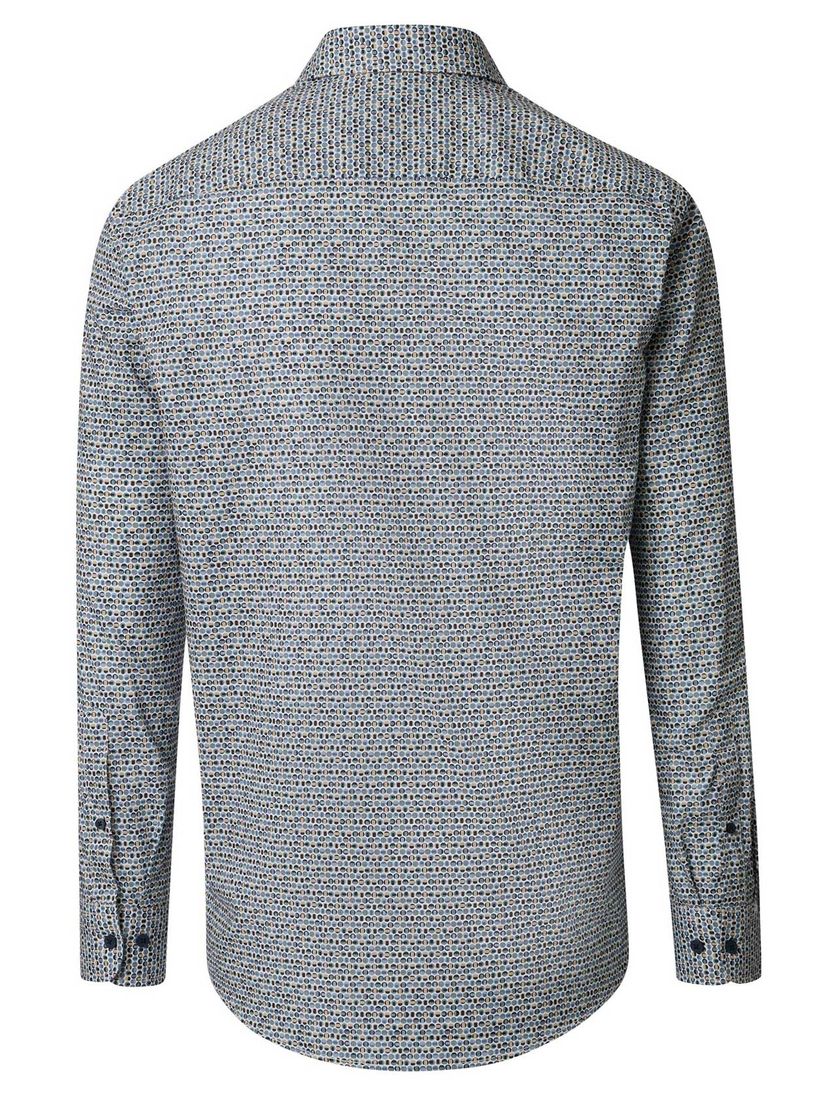 Casa Moda overhemd blauw 100% katoen Casual Fit