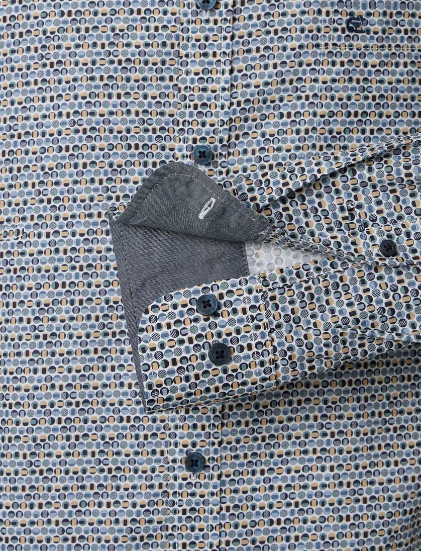 Casa Moda overhemd blauw 100% katoen Casual Fit