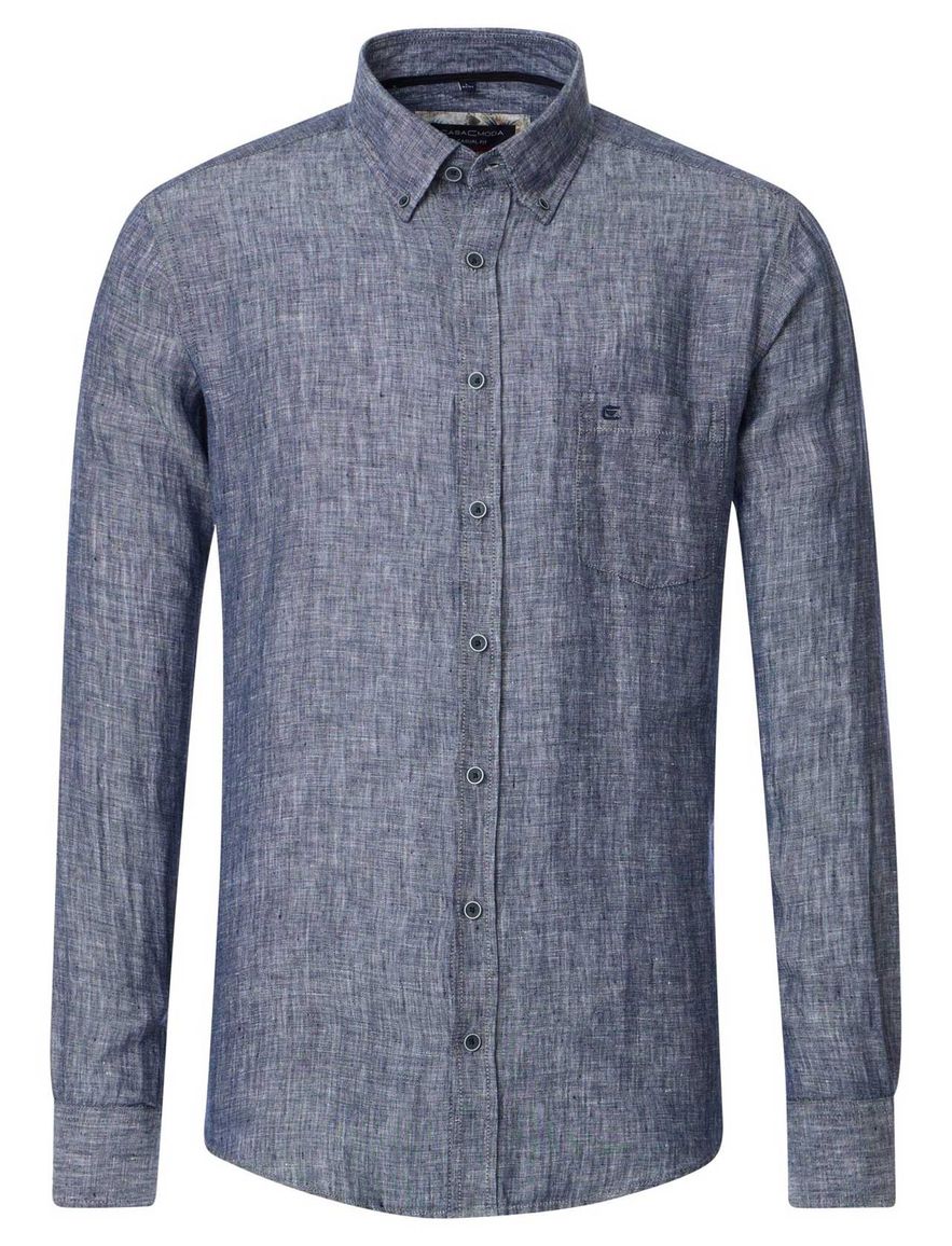 Casa Moda Casual Fit overhemd donkerblauw button down