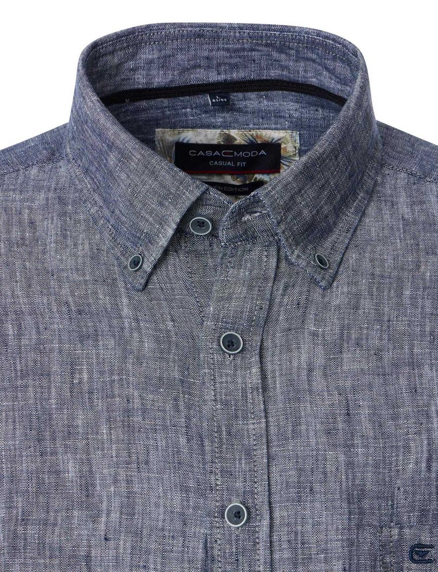 Casa Moda Casual Fit overhemd donkerblauw button down