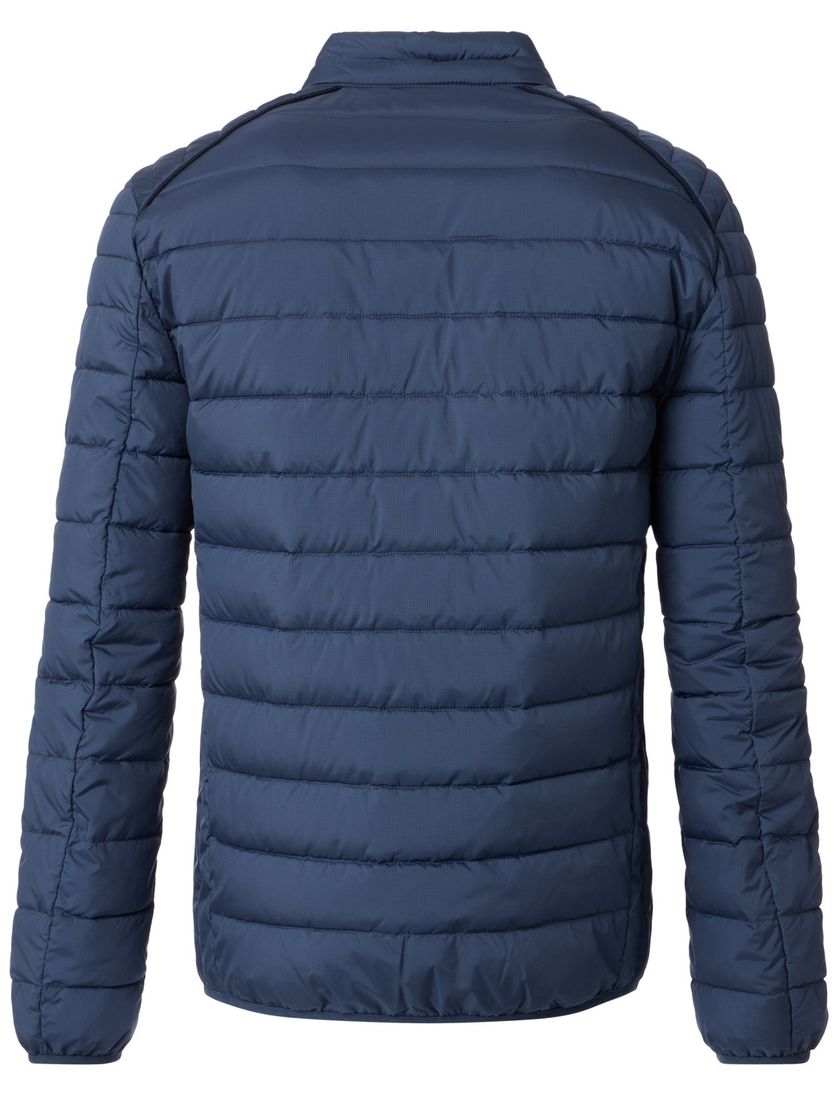 Casa Moda Tussenjas effen blauw gewatteerd wijde fit