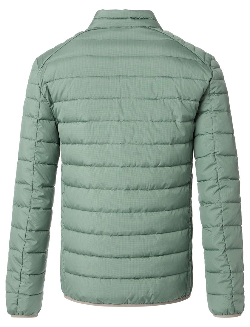 Casa Moda Tussenjas turquoise gewatteerd effen wijde fit