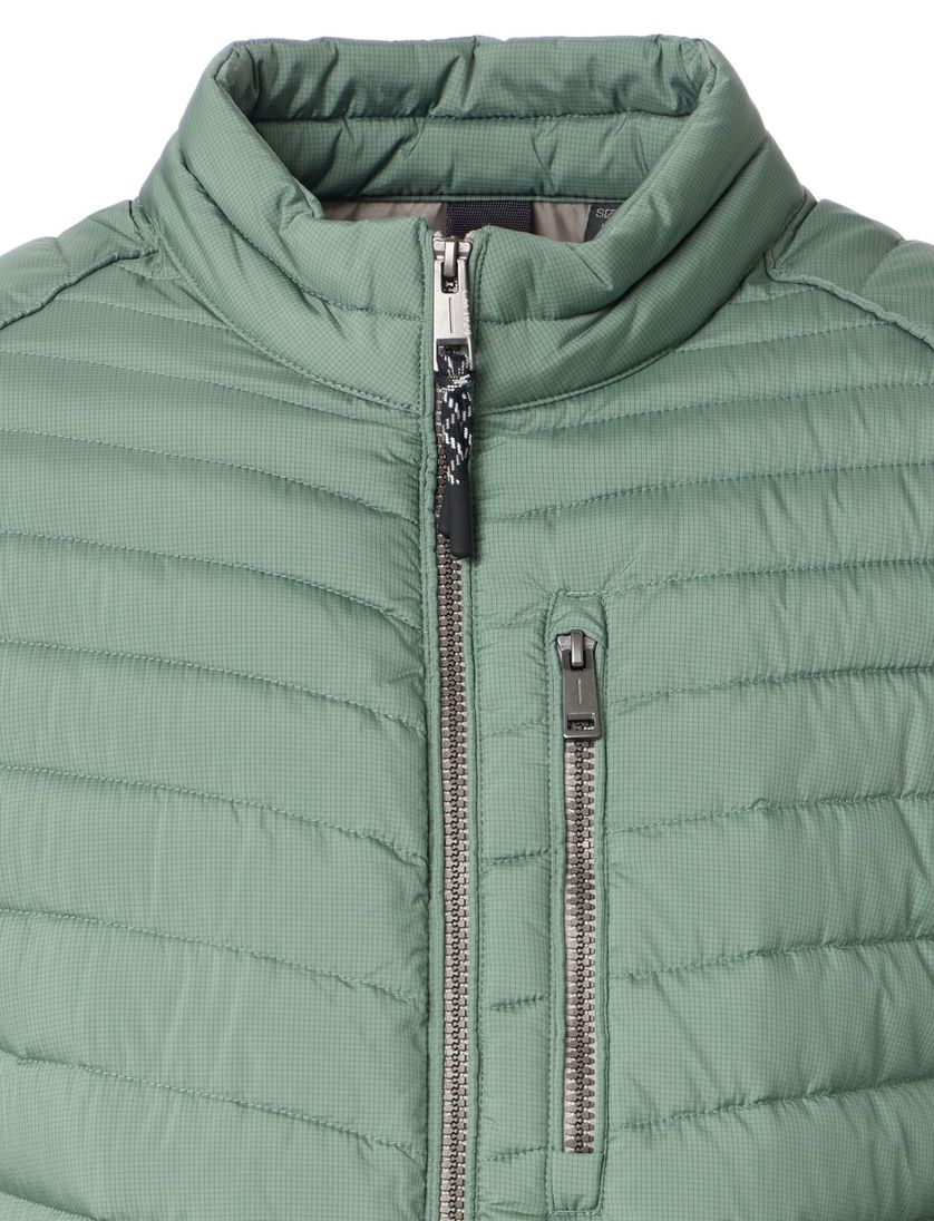 Casa Moda Tussenjas turquoise gewatteerd effen wijde fit