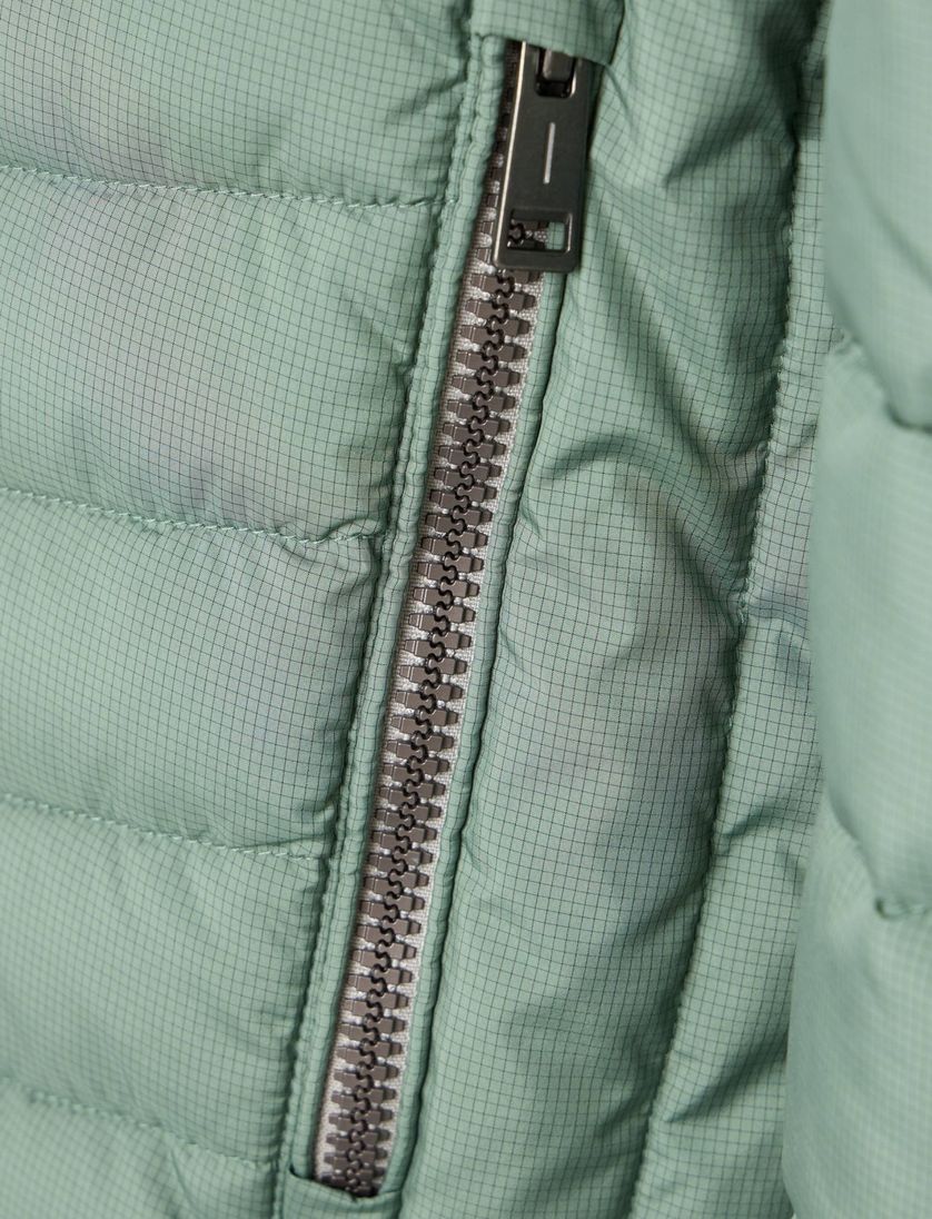 Casa Moda Tussenjas turquoise gewatteerd effen wijde fit