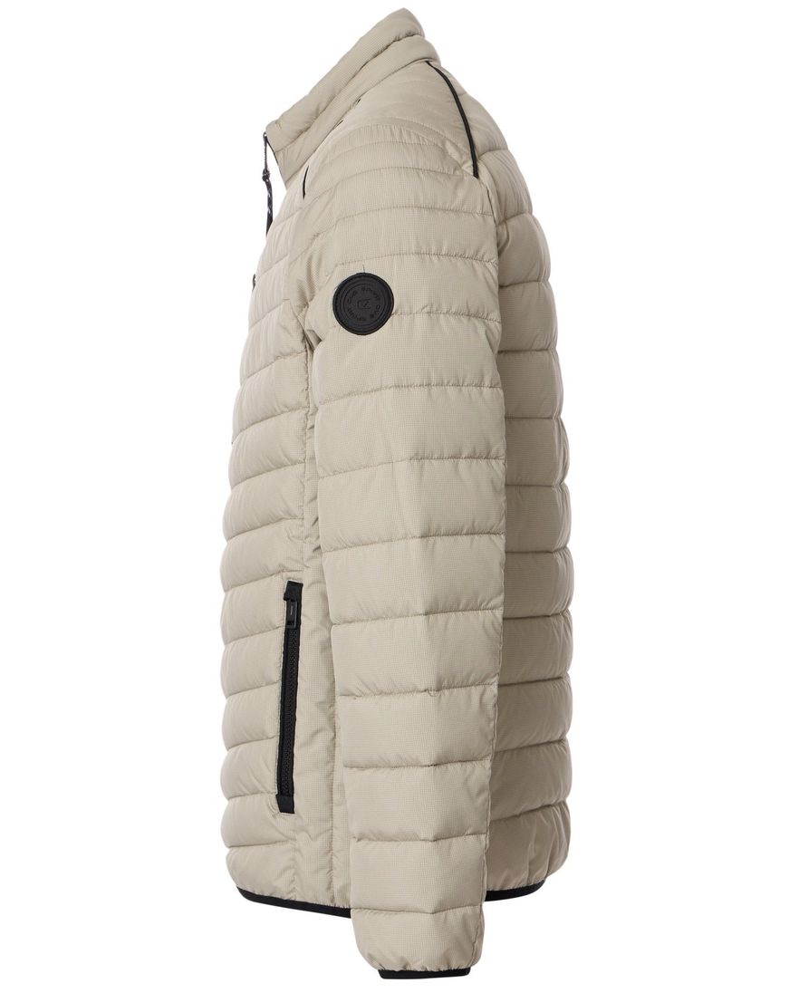 Casa Moda Tussenjas beige gewatteerd wijde fit