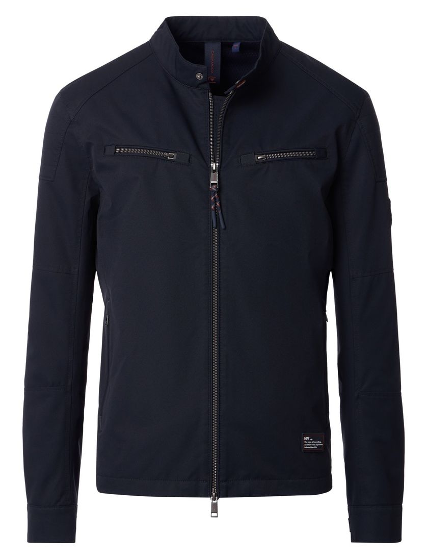 Casa Moda zomerjas effen donkerblauw