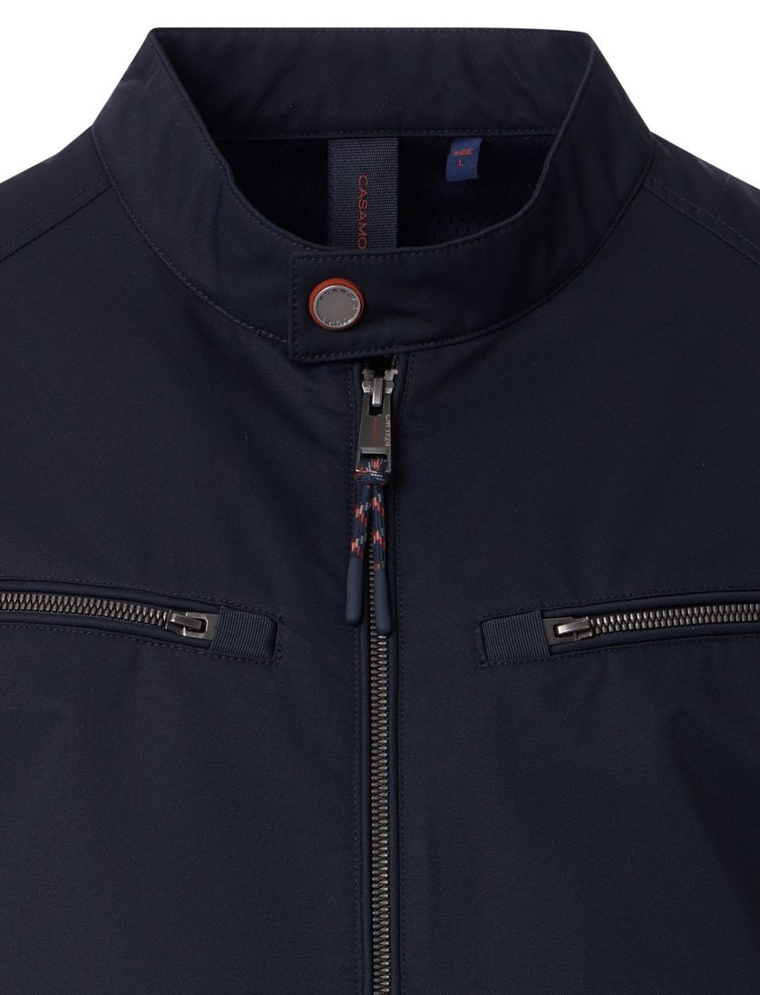 Casa Moda zomerjas effen donkerblauw