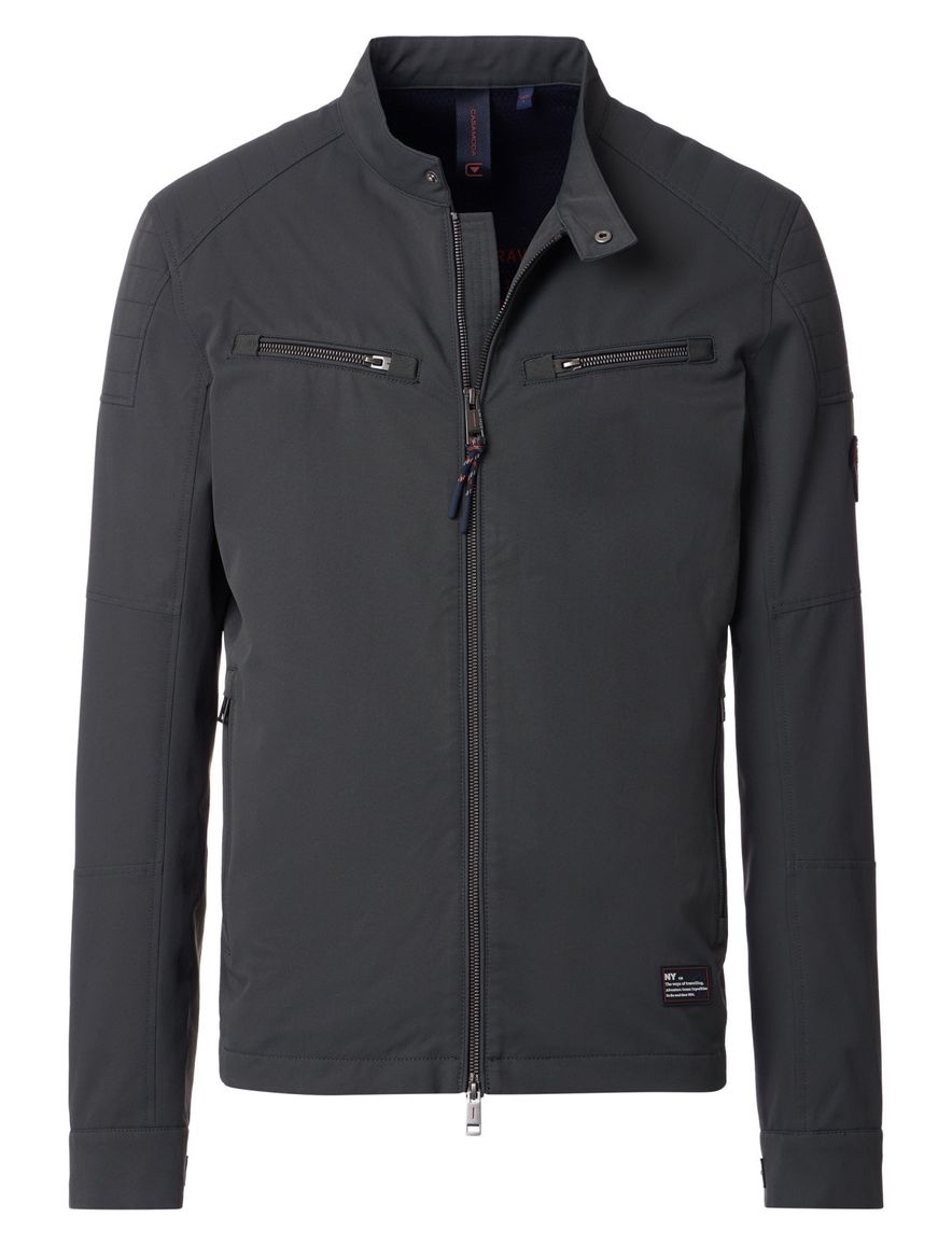 Casa Moda zomerjas effen donkergroen borstzakken