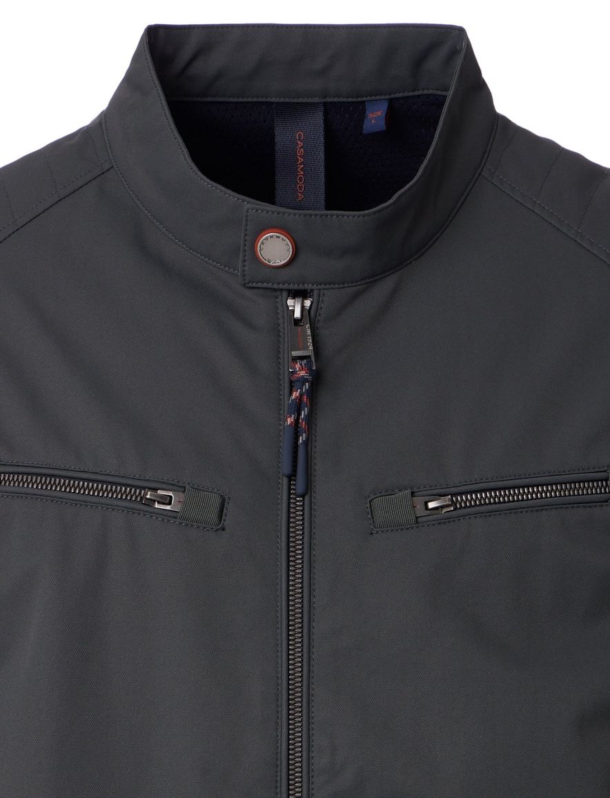 Casa Moda zomerjas effen donkergroen borstzakken