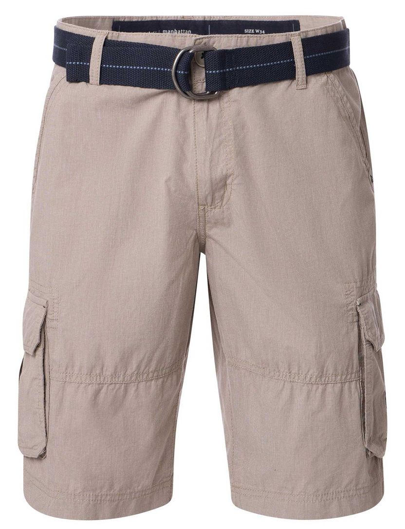 Casa Moda Bermuda beige effen cargo katoen