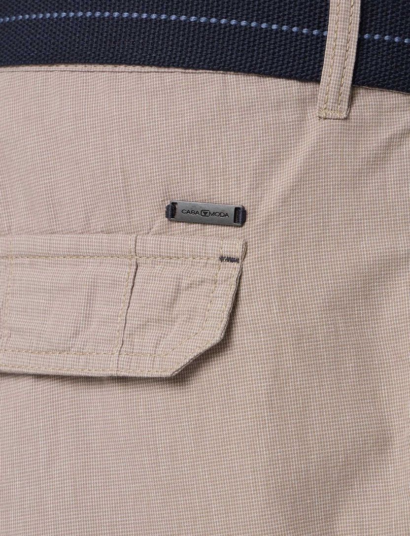 Casa Moda Bermuda beige effen cargo katoen
