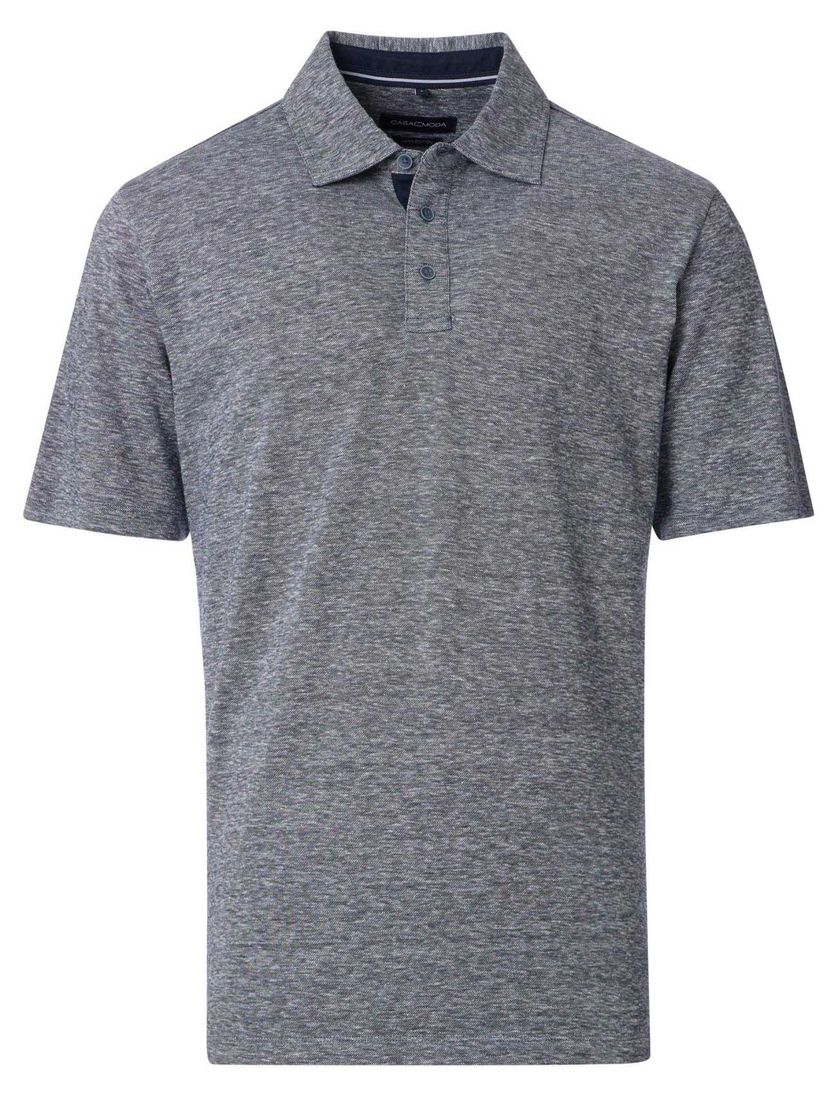 Casa Moda polo donkerblauw melange gemêleerd