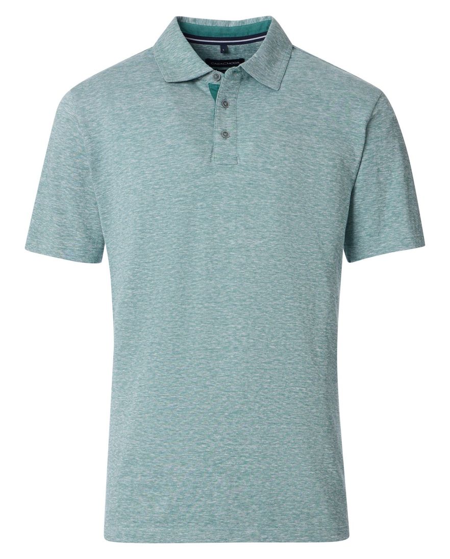 Casa Moda polo turquoise melange regular fit