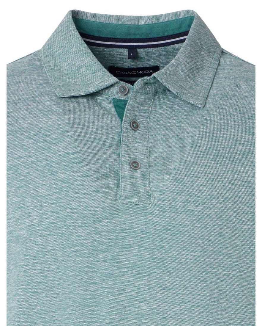 Casa Moda polo turquoise melange regular fit