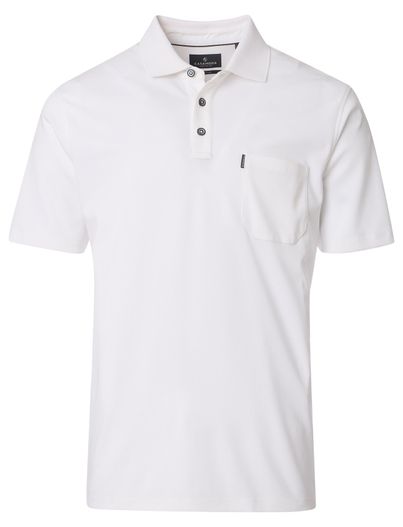 Casa Moda Casa moda poloshirt wit effen korte mouw