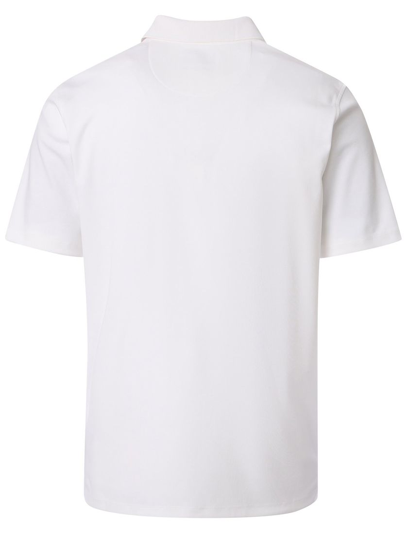 Casa moda poloshirt wit effen korte mouw