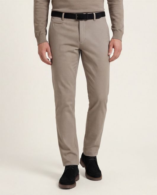 Brax Pantalon bruin katoenen effen