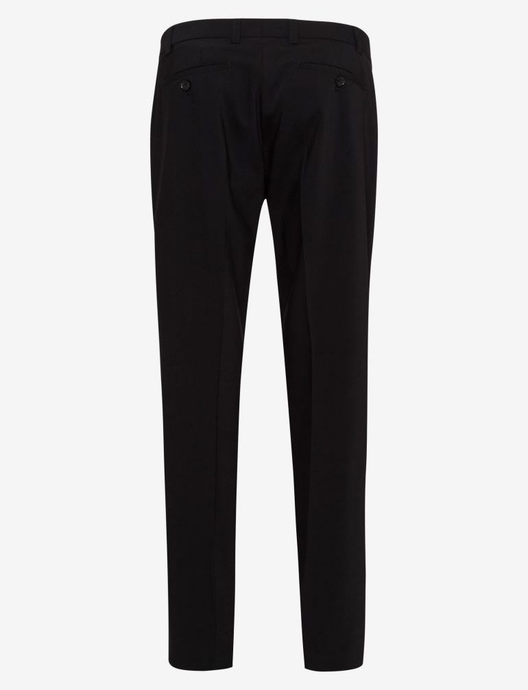 Eurex pantalon Jan flatfront zwart wol