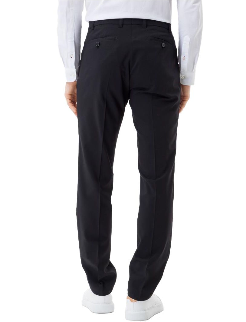 Eurex pantalon Jan flatfront zwart wol