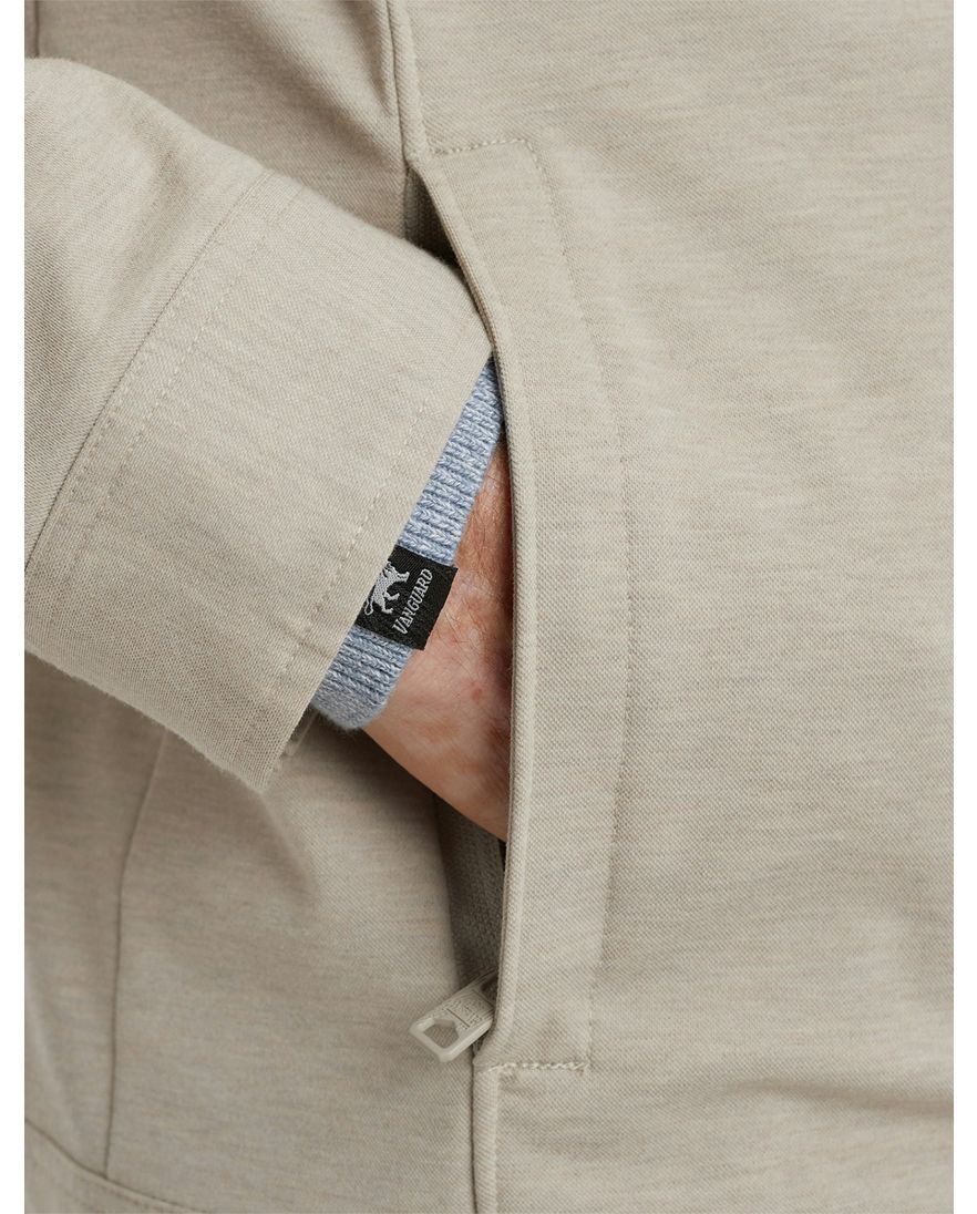 Vanguard overshirt beige effen normale fit