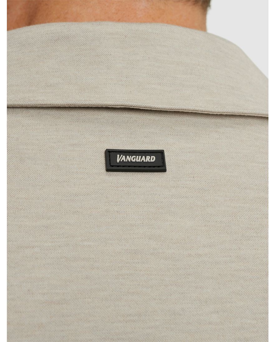 Vanguard overshirt beige effen normale fit