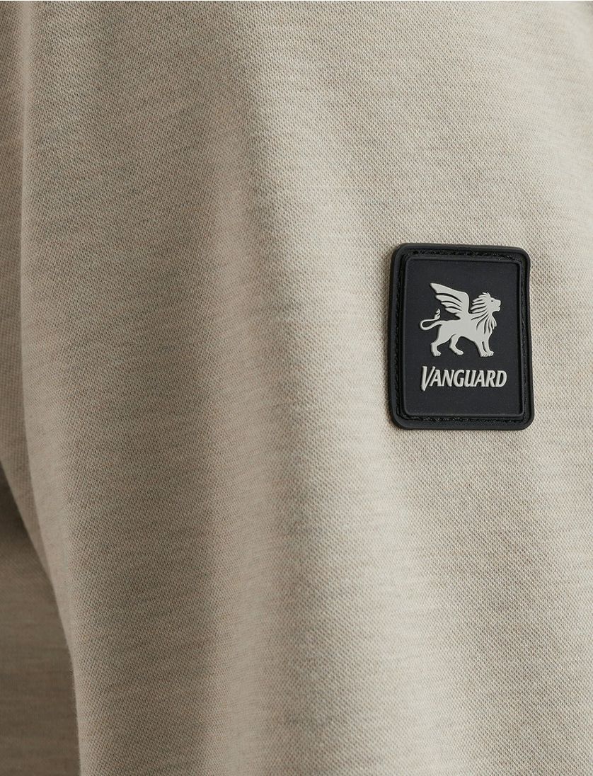 Vanguard overshirt effen beige normale fit borstzakken