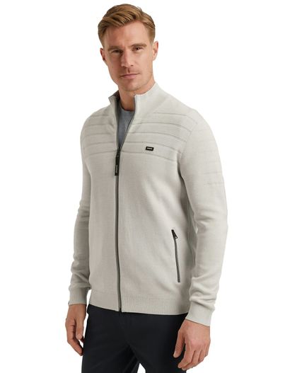 Vanguard Vanguard vest effen grijs katoen normale fit