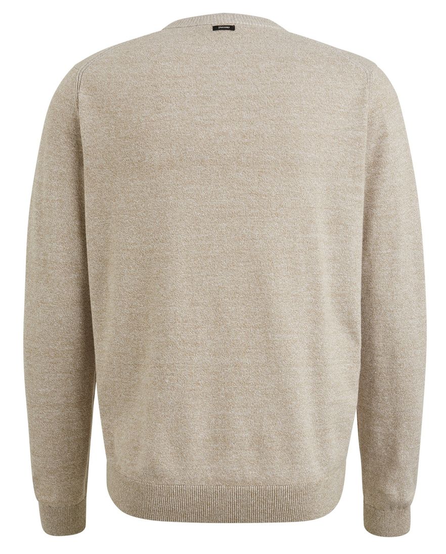 Vanguard trui beige gemêleerd normale fit