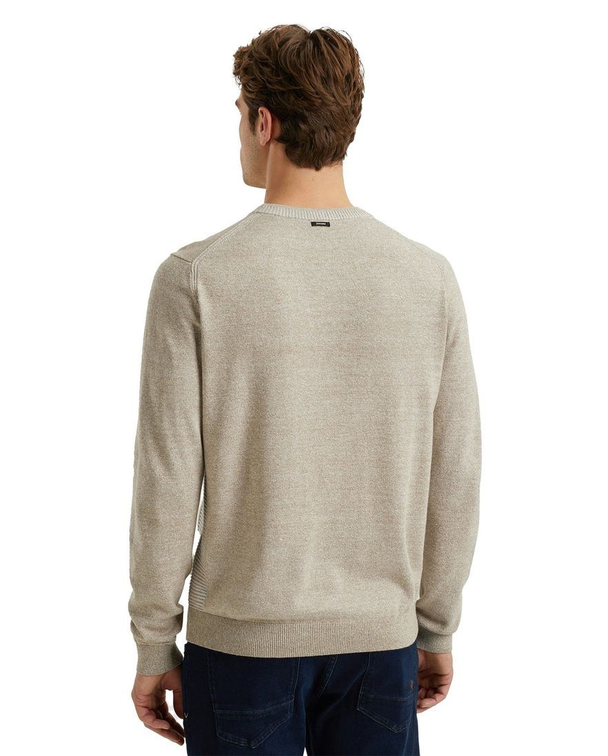 Vanguard trui beige gemêleerd normale fit