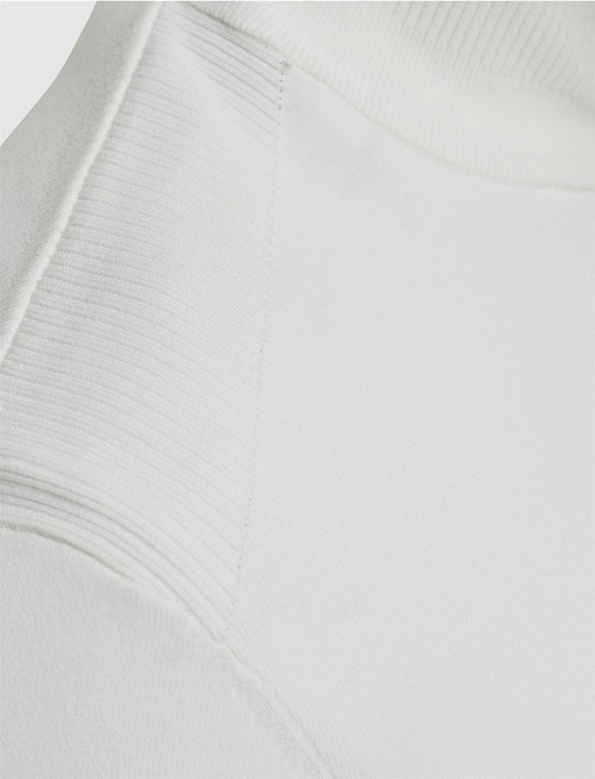 Vanguard hallf zip trui effen wit viscose normale fit