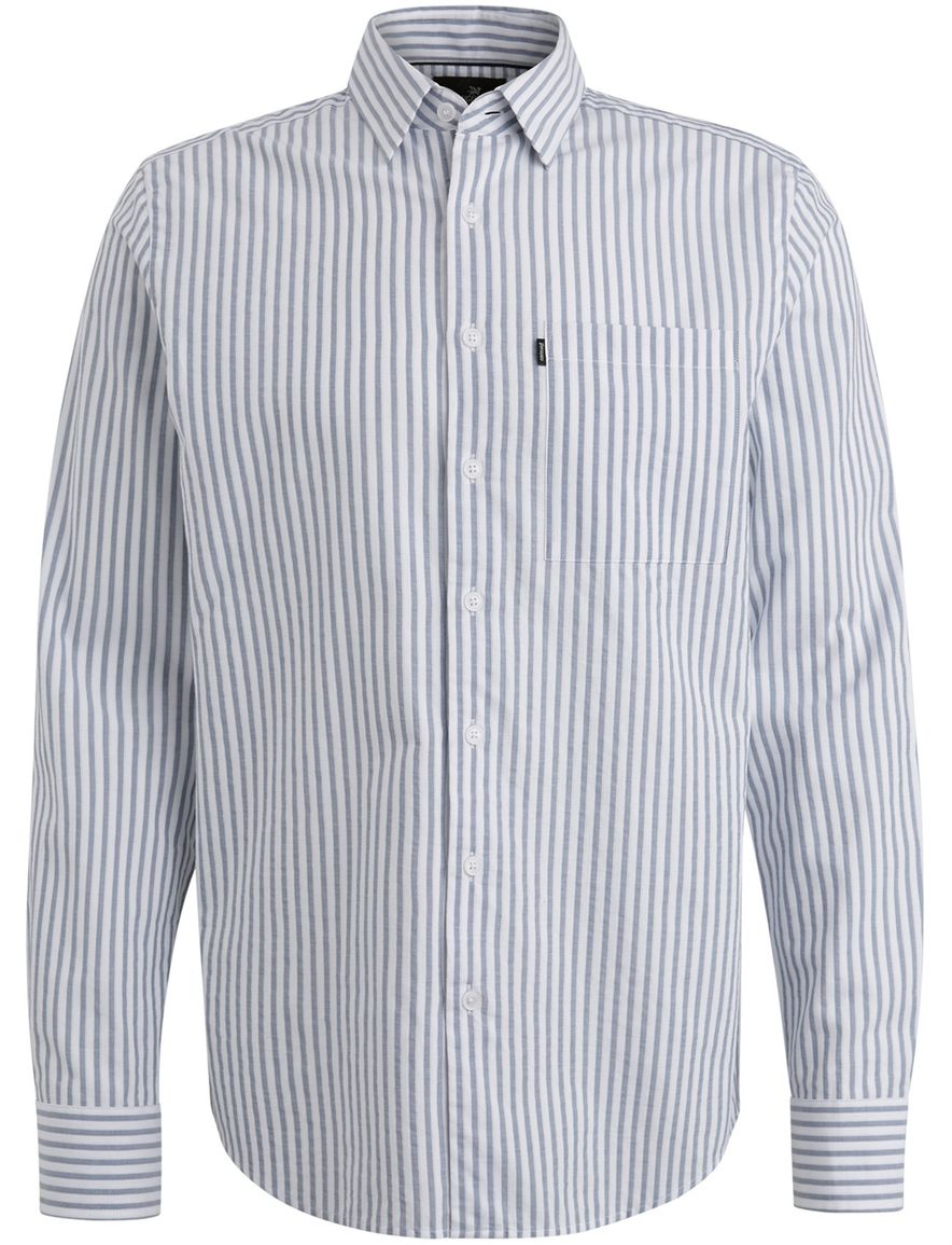 Vanguard overhemd blauw wit katoen normale fit
