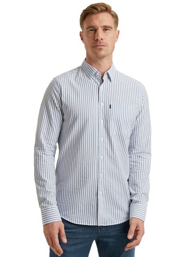 Vanguard Vanguard overhemd blauw wit gestreept normale fit