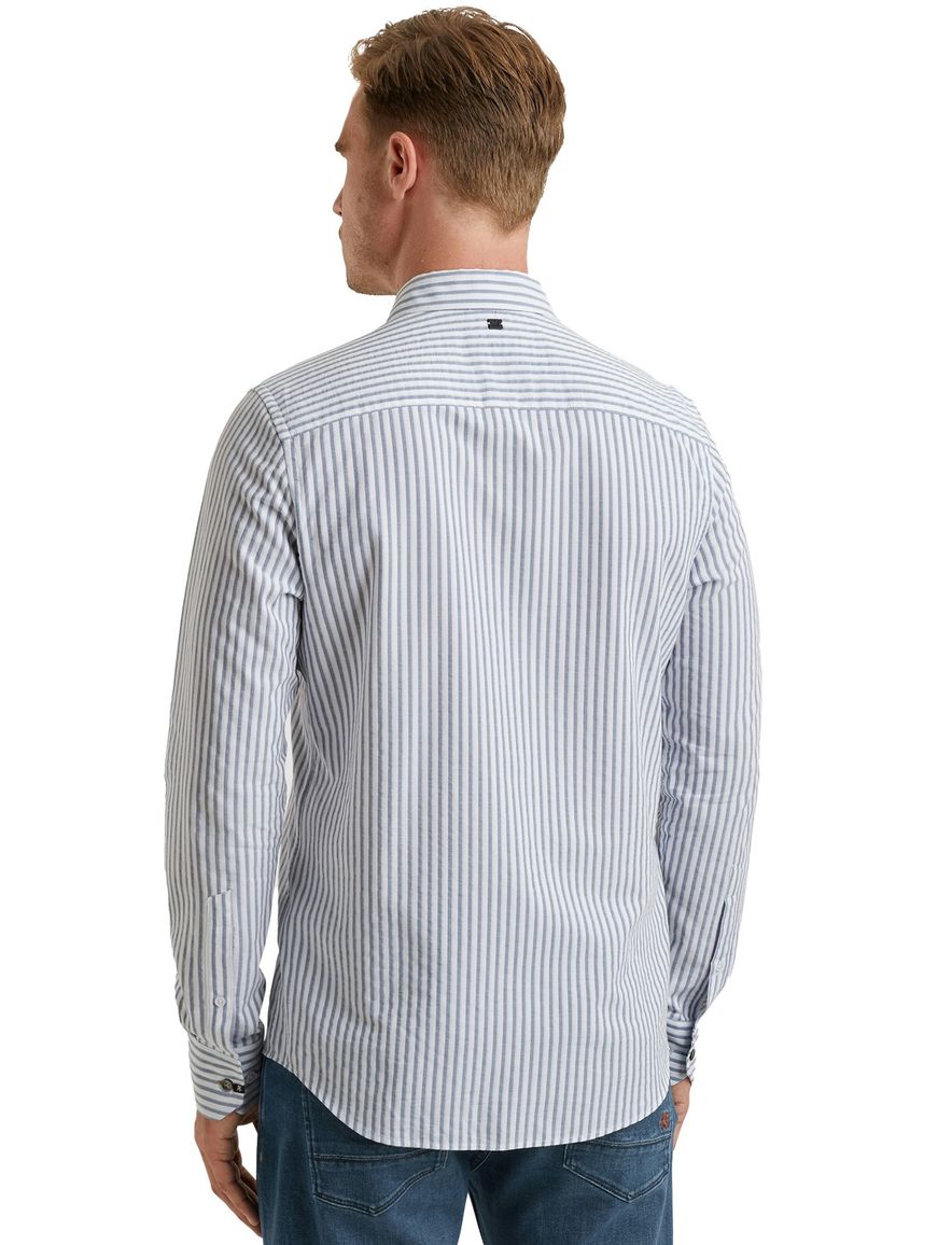 Vanguard overhemd blauw wit katoen normale fit